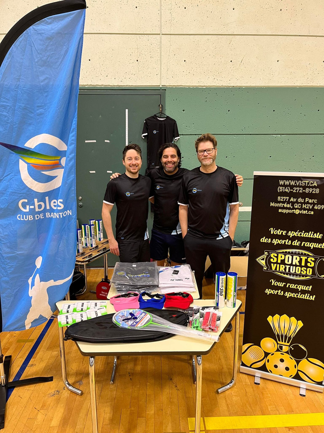 Partnership with the Montreal badminton club G-Blues.
