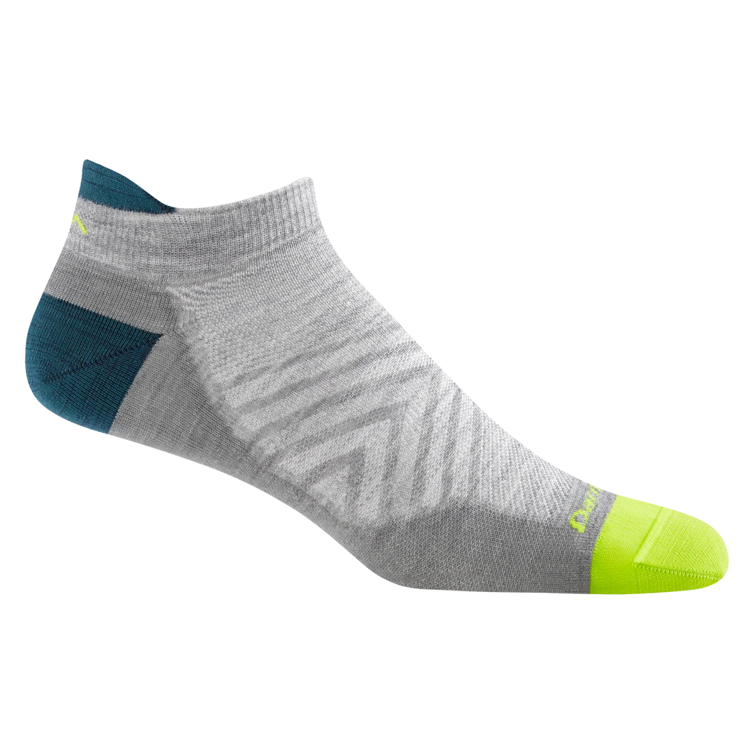 Darn Tough RUN No Show Tab Sock Ultra-Lightweight no cushion 1033 Medium-8-10-men-Gray