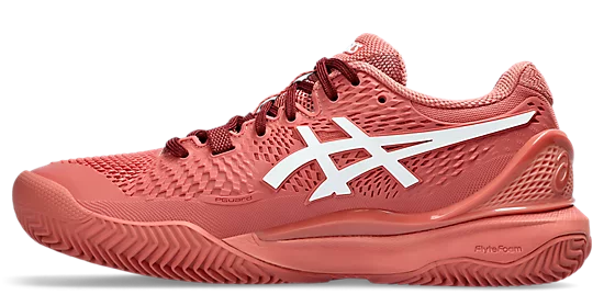 Chaussures de tennis Asics Gel-Resolution 9 CLAY Grenat clair/Blanc