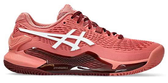 Chaussures de tennis Asics Gel-Resolution 9 CLAY Grenat clair/Blanc