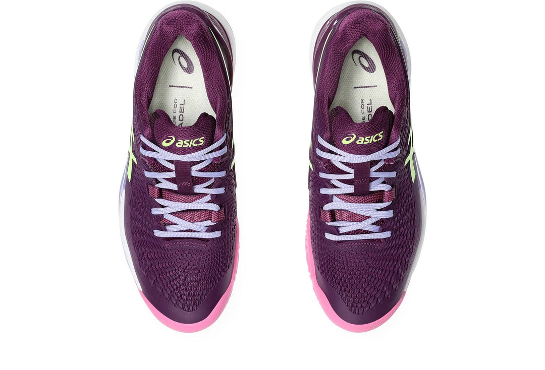 Chaussures de padel Asics Gel-Resolution 9 Mauve profond/Vert citron