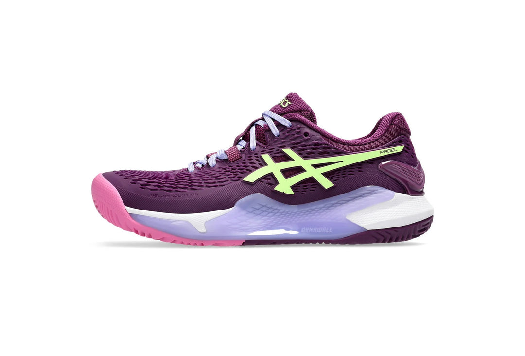 Chaussures de padel Asics Gel-Resolution 9 Mauve profond/Vert citron