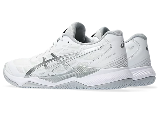 Asics Gel-Tactic 12 Blanc/Argent Chaussures de court