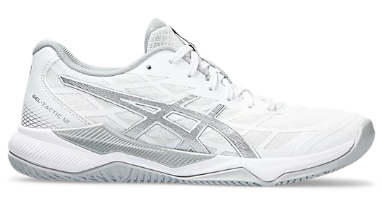 Asics Gel-Tactic 12 Blanc/Argent Chaussures de court