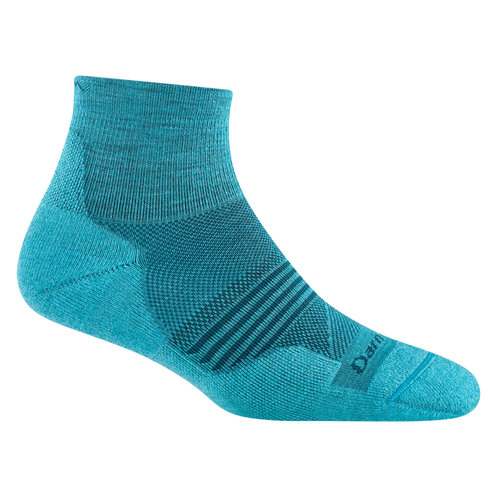 Darn Tough Women's Element Quarter Lightweight Running Sock 1113 Large-10-11.5-women-Cyan