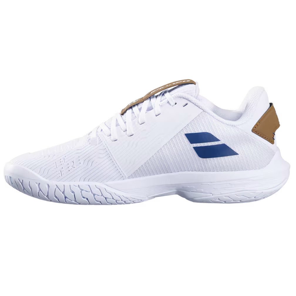 Chaussures de tennis Babolat Jet Tere 2 Wimbledon pour femme, toutes surfaces, blanc/bleu marine