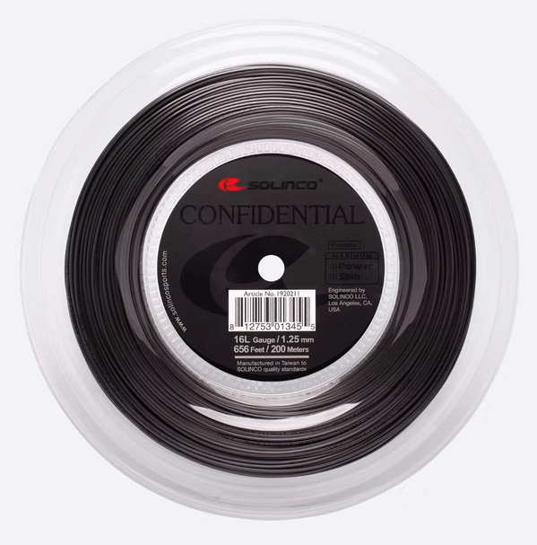 Bobine de cordage Solinco Confidential 16Lg 125 Tennis 200 m
