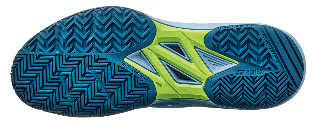 Chaussure de tennis pour tous les terrains Yonex Power Cushion Sonicage 4 Wide pour homme Bleu grisâtre