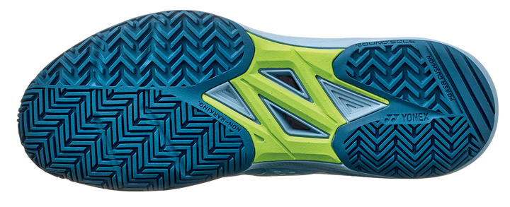 Chaussure de tennis pour tous les terrains Yonex Power Cushion Sonicage 4 Wide pour homme Bleu grisâtre