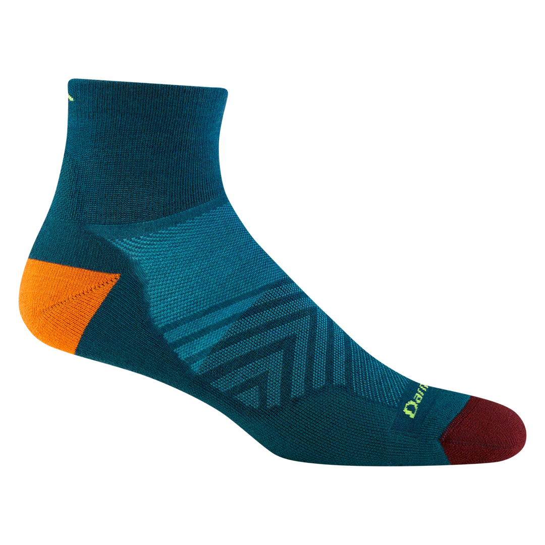 Darn Tough 1/4 Sock Ultra-Lightweight with cushion RUN Men's Socks 1040 Socks Darn Tough Medium (men 8-9.5) Dark Teal