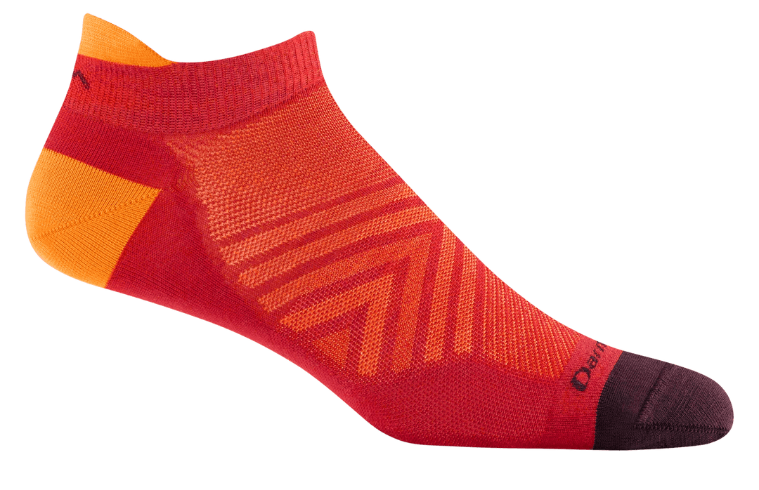 Darn Tough RUN No Show Tab Sock Ultra-Lightweight no cushion 1033 Socks Darn Tough Medium (8-10 men) Race Red