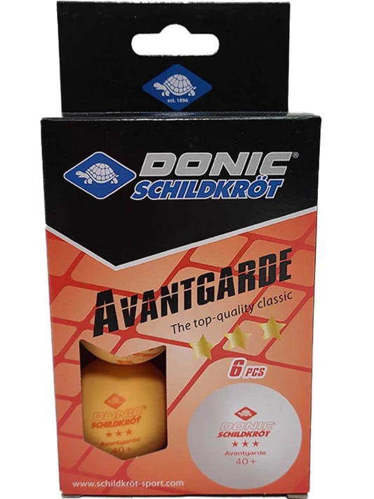 Donic-Schildkrot 3-STAR 3* AvantGarde 40+ Table Tennis Balls (pack of 6) Ping-pong balls Donic Yellow