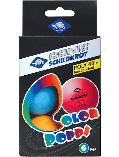 Donic-Schildkrot Col Pops 40+ Table Tennis Balls (pack of 6) Ping-pong balls Donic