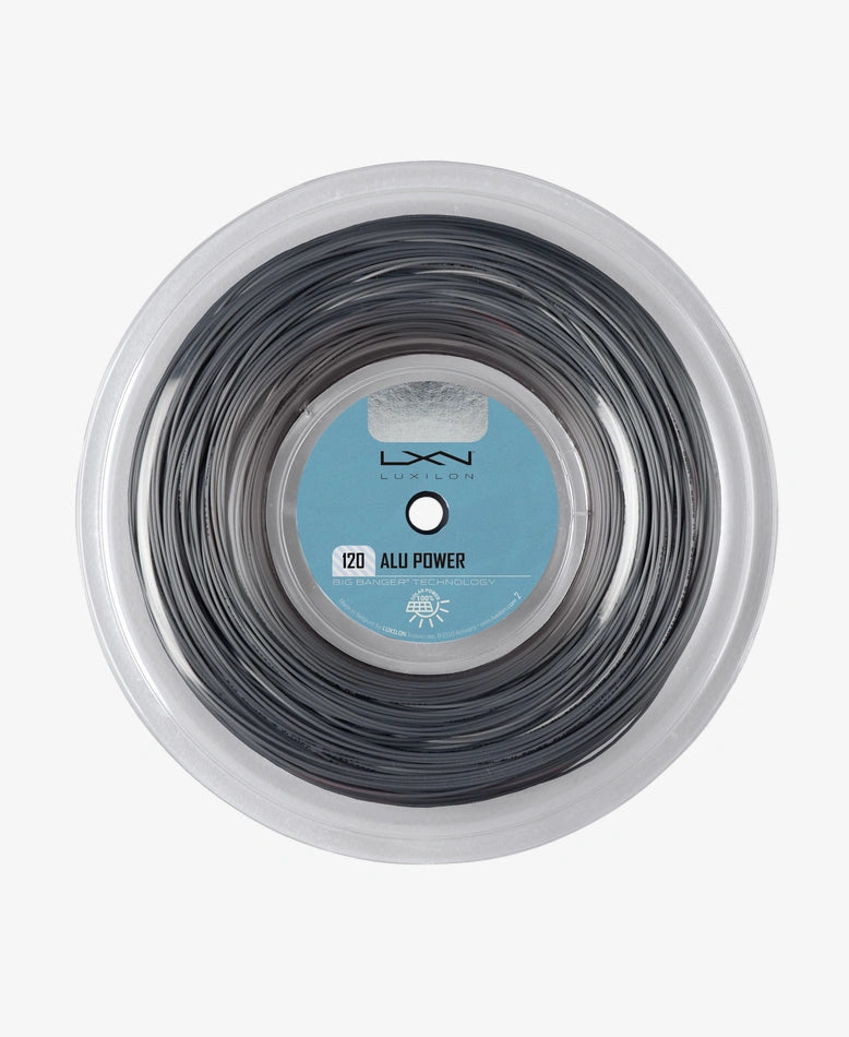 Luxilon Alu Power 120 Silver Tennis 200M/660Ft String Reel Tennis Strings Luxilon