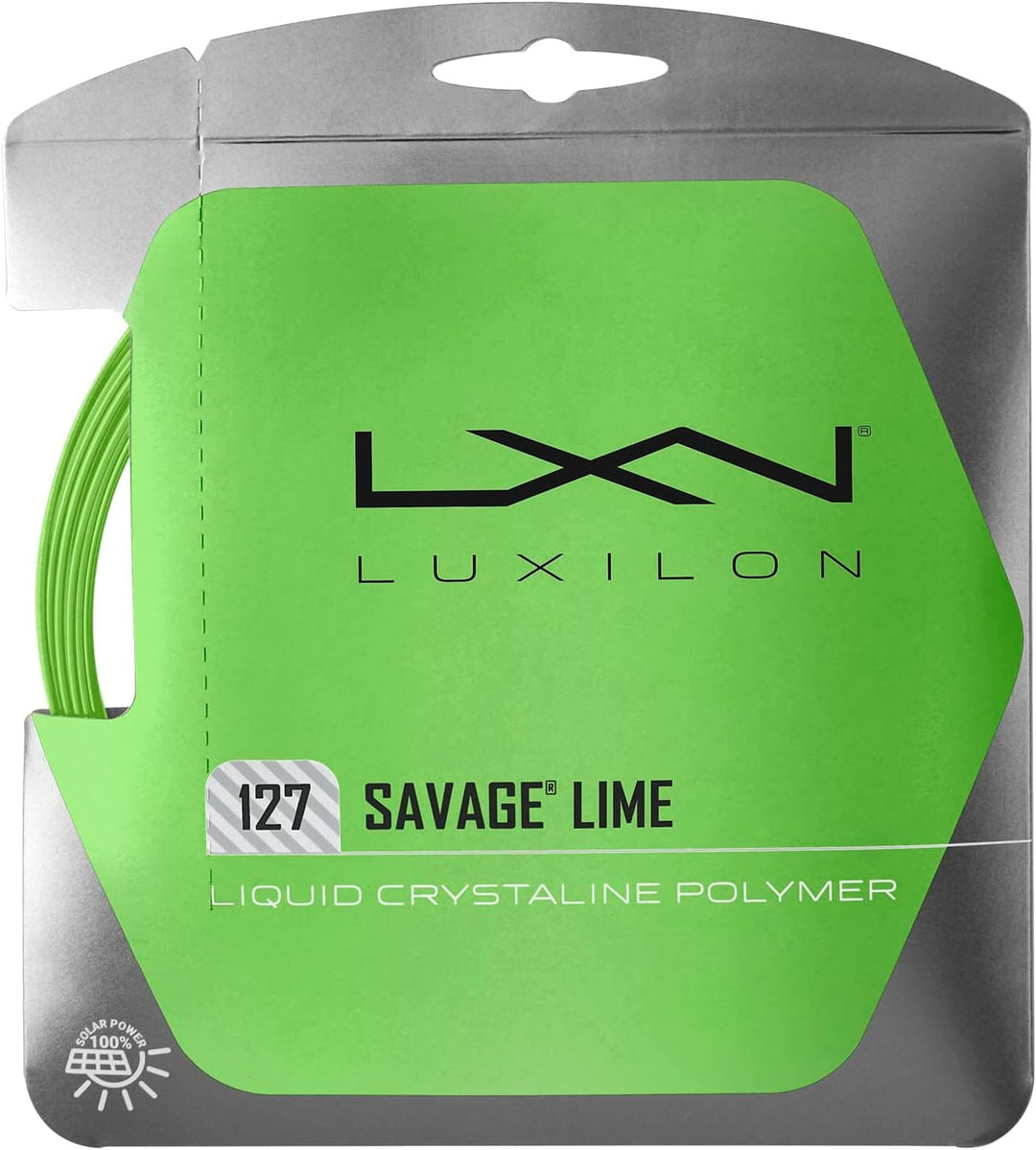 Luxilon Savage 127 16Lg Lime Tennis 12M String Set Tennis Strings Luxilon