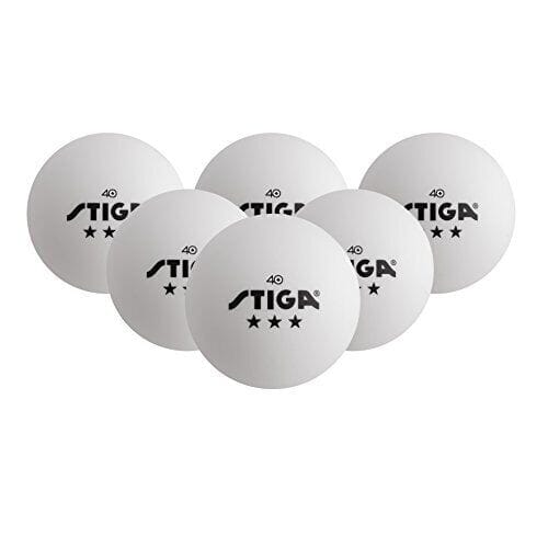 Stiga 3 Star Table Tennis Balls (pack of 6) Ping-pong balls Stiga White