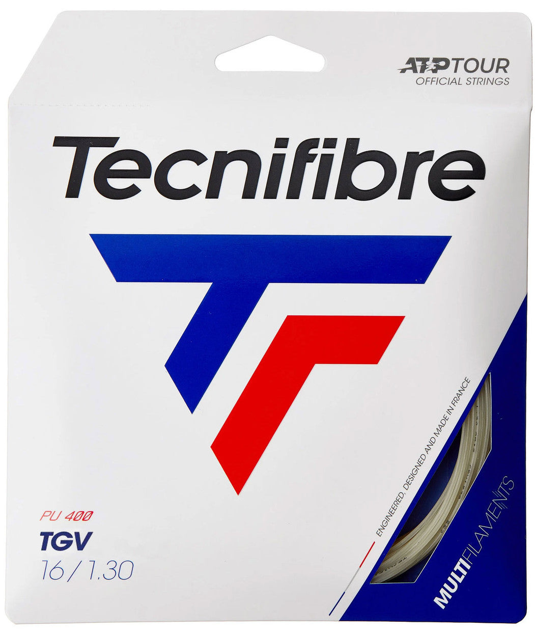 Jeu de cordages de tennis Tecnifibre TGV multifilament 16 g 12 m