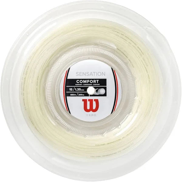 Wilson Sensation 17g Tennis 200M/660ft Reel, Natural Tennis Strings Wilson