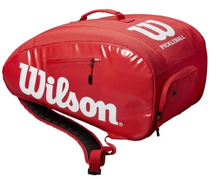 WILSON Super Tour 2025 Sac De Sport Tennis Rouge/Blanc Taille S - Jusqu'à 2 Raquettes