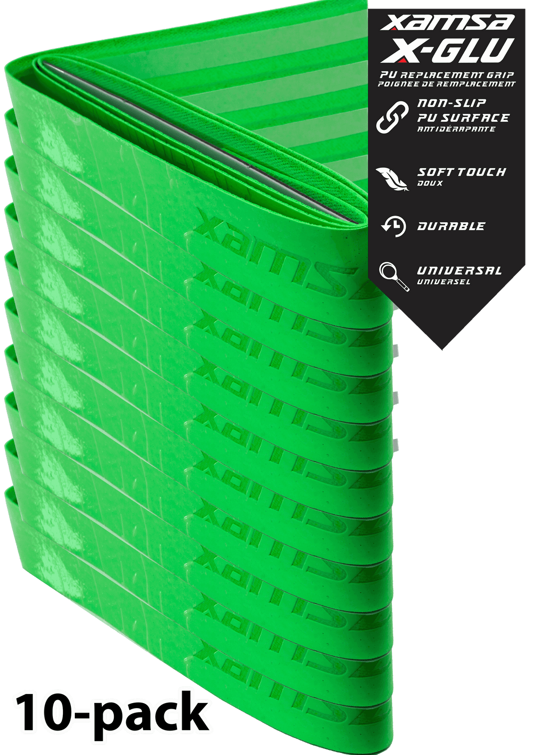 Xamsa X-GLU Replacement Grip Grips Xamsa Green 10-pack