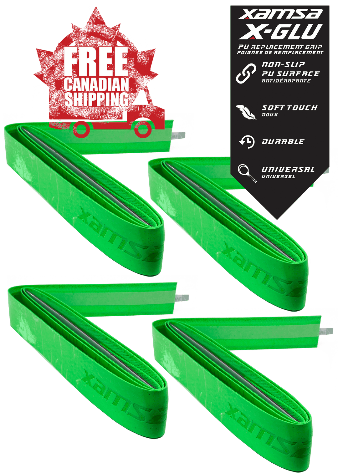 Xamsa X-GLU Replacement Grip Grips Xamsa Green 4-pack