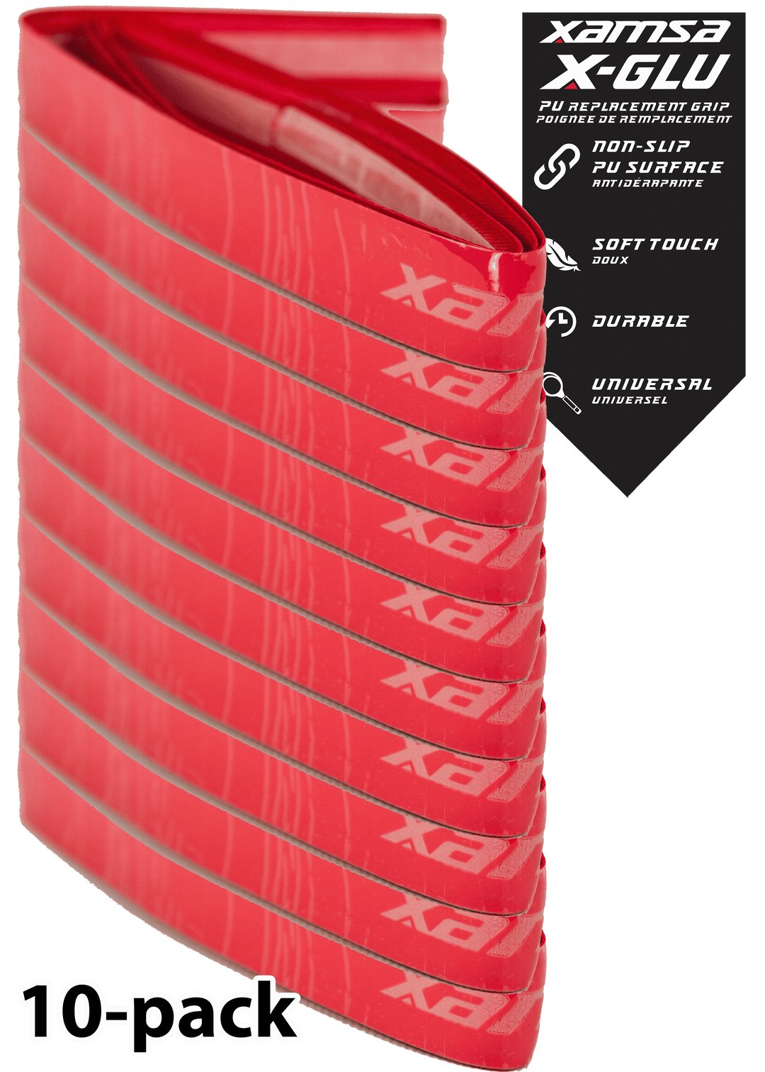 Xamsa X-GLU Replacement Grip Grips Xamsa Red 10-pack