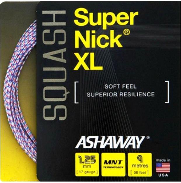 Ashaway SuperNick XL 17g White/Blue/Red String Set Squash Strings Ashaway