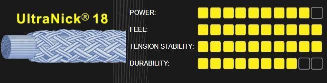 Ashaway UltraNick 18 Blue Squash String Set Squash Strings Ashaway