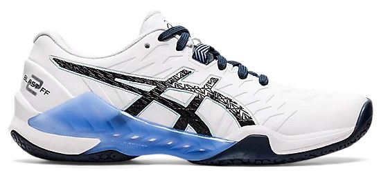 Asics Blast FF 2 Women s Court Shoe White French Blue Sports Virtuoso