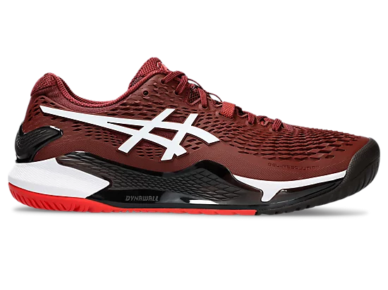 Asics Gel Resolution 9 Antique Red White Men s tennis shoes