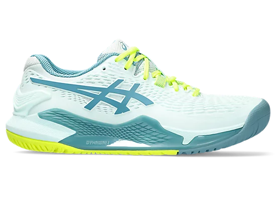 Asics Gel Resolution 9 Women s Tennis Shoes Soothing Sea Gris Blue
