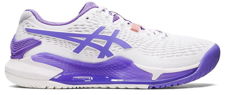 Asics Gel Resolution 9 Women's Tennis Shoes White/Amethyst 1042A208-101 Women's Tennis Shoes Asics