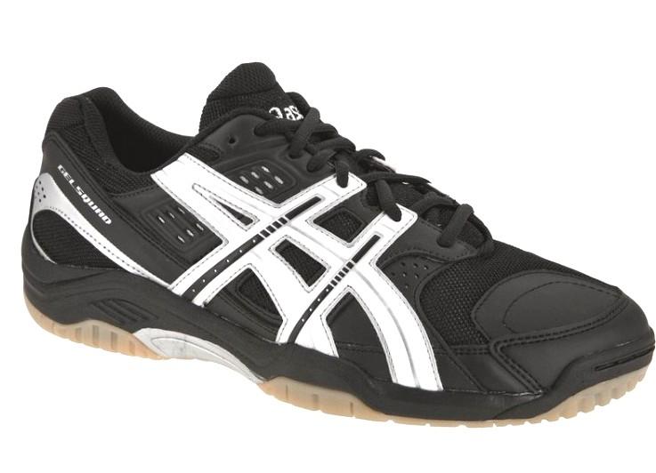 Asics Gel Squad Black/White/Silver Women's Court Shoes E113N 9001 Women's Court Shoes Asics