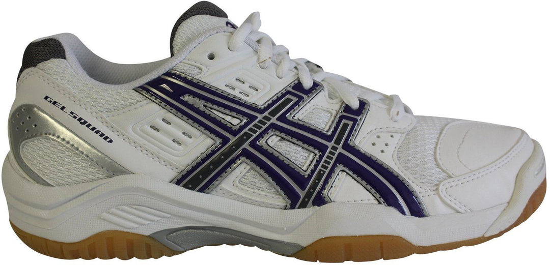 Asics Gel Squad White-Purple Women's Court Shoes E163N 0135 Women's Court Shoes Asics