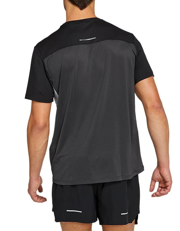Asics Race Short Sleeve Top Black/Grey - T-Shirt 2011A781-003 Men's Clothing Asics