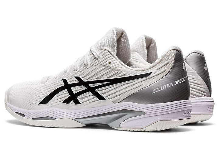 Asics Solution Speed FF 2 Men's Tennis Shoe White/Black 1041A182-100 Men's Tennis Shoes Asics