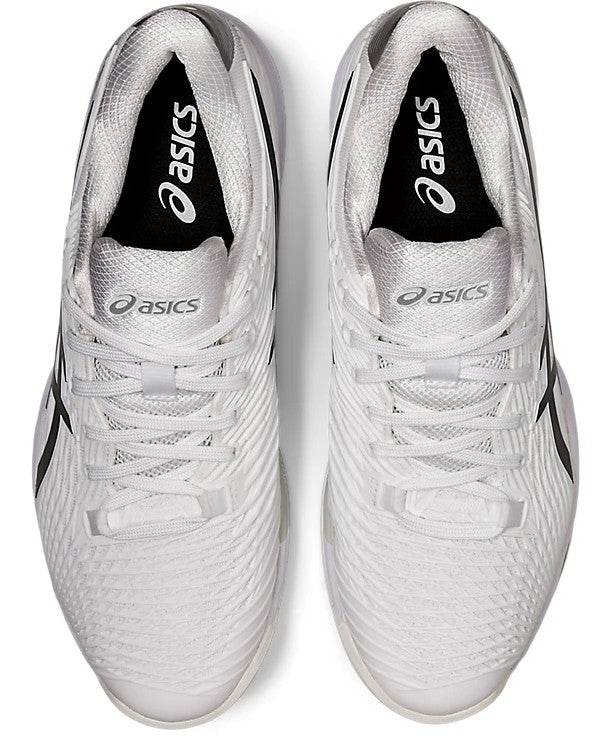 Asics Solution Speed FF 2 Men's Tennis Shoe White/Black 1041A182-100 Men's Tennis Shoes Asics