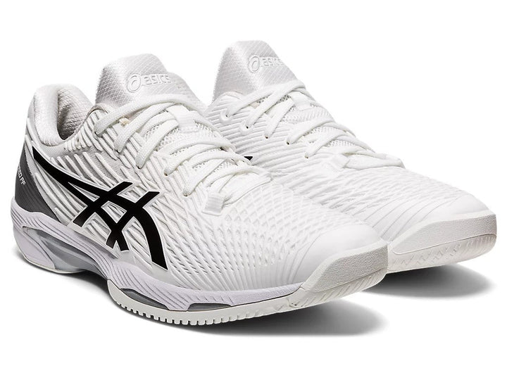 Asics Solution Speed FF 2 Men's Tennis Shoe White/Black 1041A182-100 Men's Tennis Shoes Asics