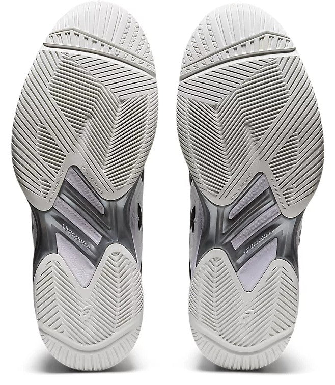 Asics Solution Speed FF 2 Unisex Tennis Shoe White/Black 1042A136-100 Women's Tennis Shoes Asics
