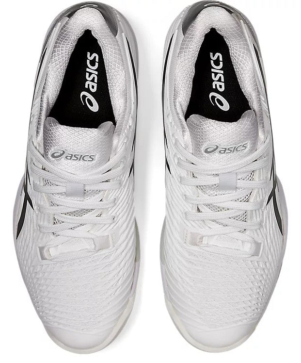 Asics Solution Speed FF 2 Unisex Tennis Shoe White/Black 1042A136-100 Women's Tennis Shoes Asics