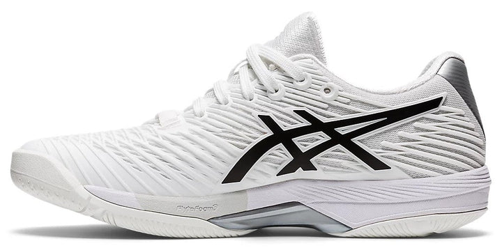 Asics Solution Speed FF 2 Unisex Tennis Shoe White/Black 1042A136-100 Women's Tennis Shoes Asics