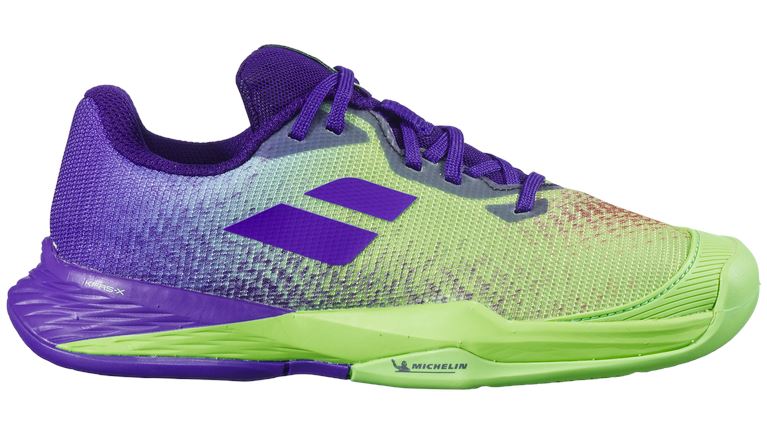 Babolat Jet Mach 3 All Court Junior Tennis Shoe Sample KidsTennisShoes Babolat 2.5 Men's / 4.0 Women's Jade Lime