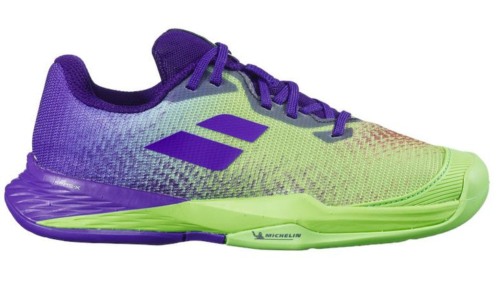 Babolat Jet Mach 3 All Court Junior Tennis Shoe Sample KidsTennisShoes Babolat 2.5 Men's / 4.0 Women's Jade Lime