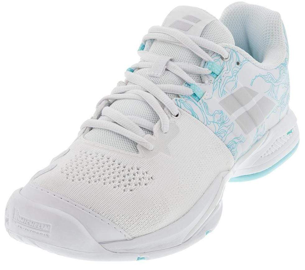 Babolat Propulse Blast White Blue Stream All Court Tennis Women s