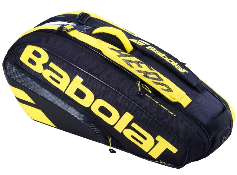 Babolat Racquet Bag RH X6 PURE AERO Black Yellow Sports Virtuoso