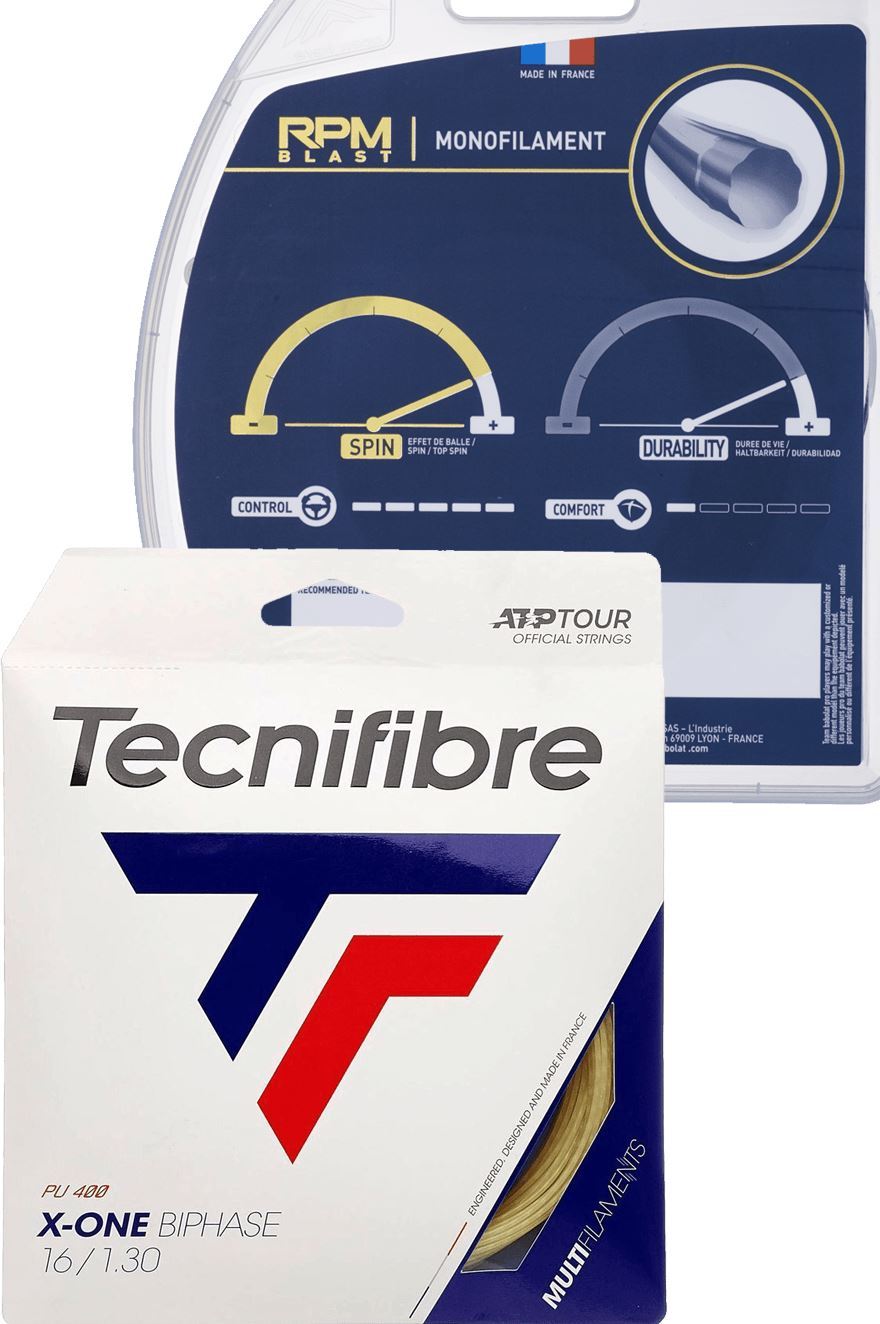 Babolat RPM Blast 17 + Tecnifibre X-one 16g Hybrid Tennis Stringing Service Tennis Stringing Service Babolat