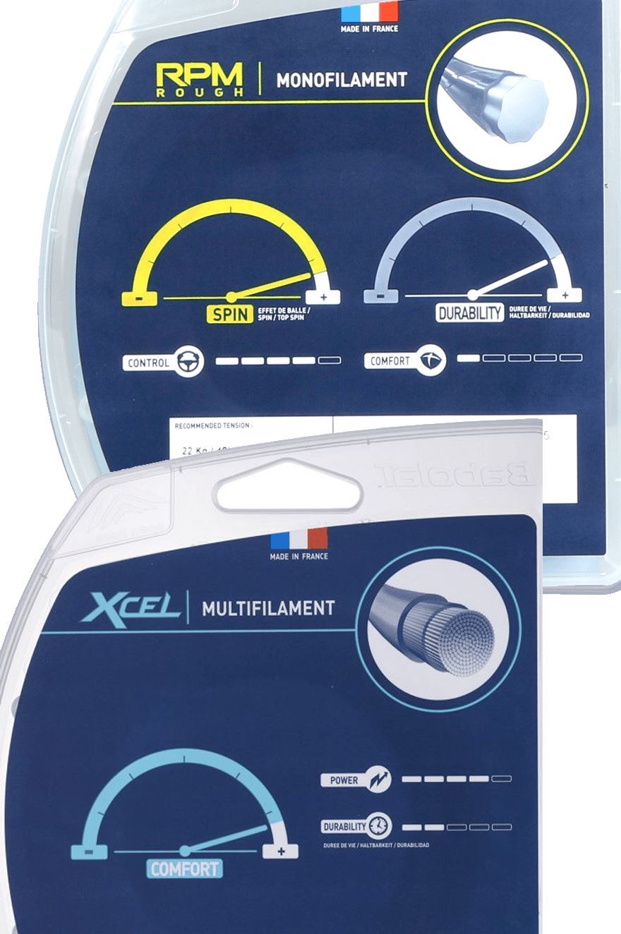 Babolat RPM Blast Rough 17 + XCEL 16g Hybrid Tennis Stringing Service Tennis Stringing Service Babolat