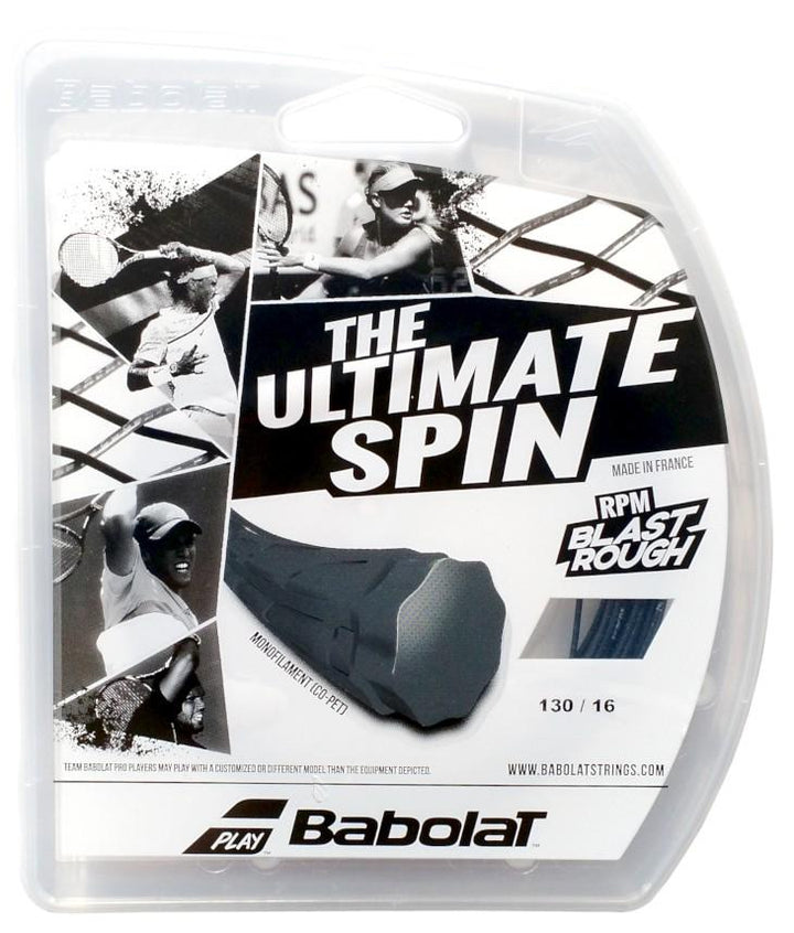 Babolat RPM Blast Rough 17g Black Tennis 12M String Set Tennis Strings Babolat