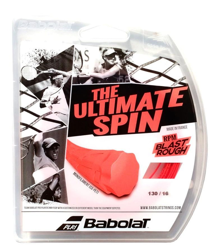 Babolat RPM Blast Rough 17g Tennis 12M String Set Tennis Strings Babolat Red
