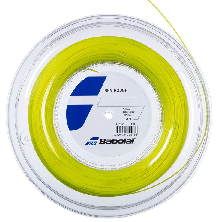 Babolat RPM Rough 16g Tennis 200M/660 Feet String Reel Tennis Strings Babolat Yellow